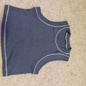 Women's Grey Sleeveless Top